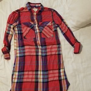 So plaid shirt dress